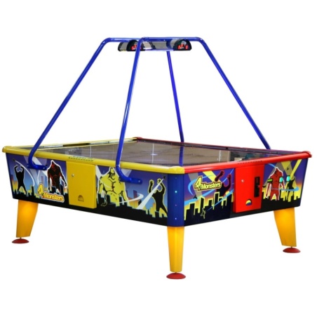 4 Monsters - 4 Spieler Airhockey Tisch - Schnelle Scheibe